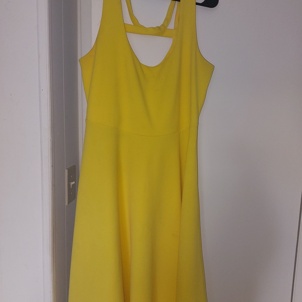 Torrid Vibrant Yellow Backless Dress